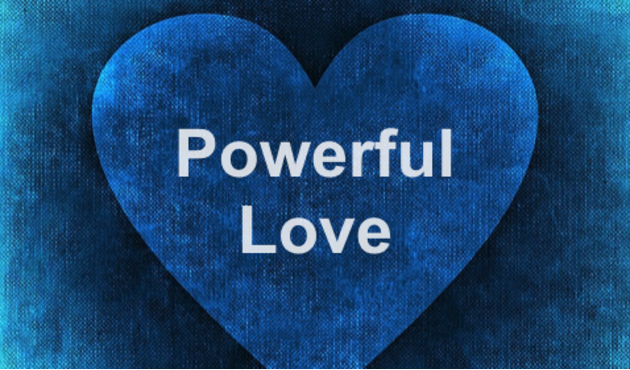 Powerful Love Heart Blue