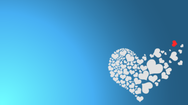 love hearts blue background-